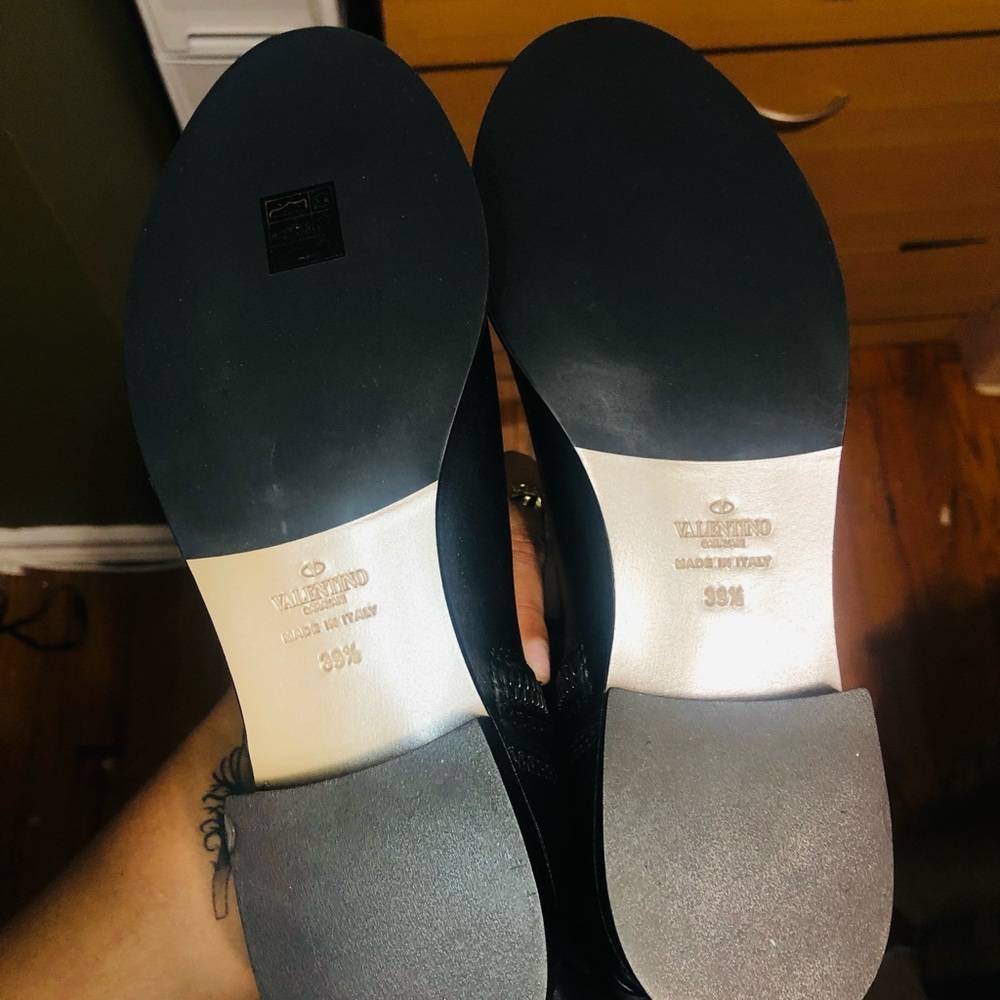 Valentino Leather Knee-High Riding Boots - Picture 6 of 9